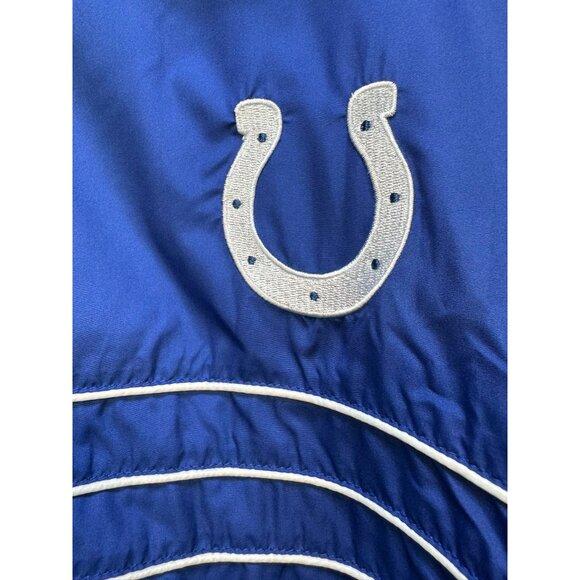 NFL Mens Colts Windbreaker Jacket XL Blue & GrayNylon Polyester - Picture 3 of 11